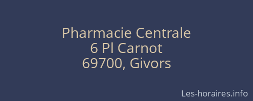 Pharmacie Centrale