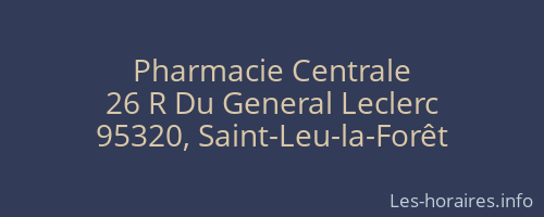 Pharmacie Centrale