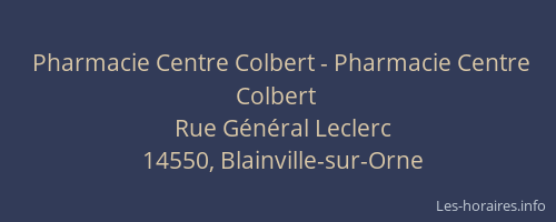 Pharmacie Centre Colbert - Pharmacie Centre Colbert