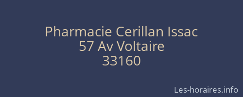 Pharmacie Cerillan Issac