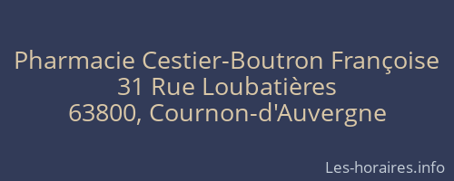 Pharmacie Cestier-Boutron Françoise