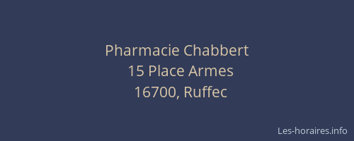 Pharmacie Chabbert