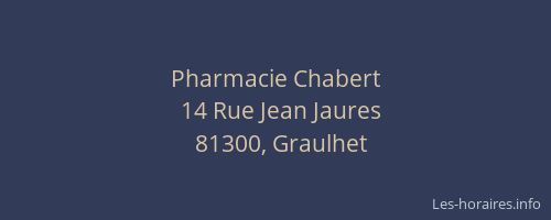 Pharmacie Chabert