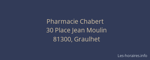 Pharmacie Chabert