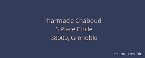 Pharmacie Chaboud