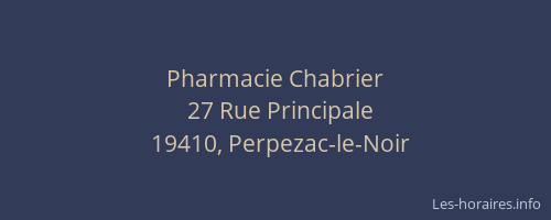 Pharmacie Chabrier