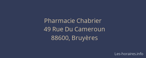 Pharmacie Chabrier