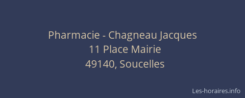 Pharmacie - Chagneau Jacques
