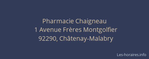 Pharmacie Chaigneau