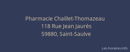 Pharmacie Chaillet-Thomazeau