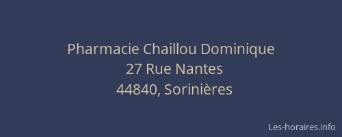 Pharmacie Chaillou Dominique