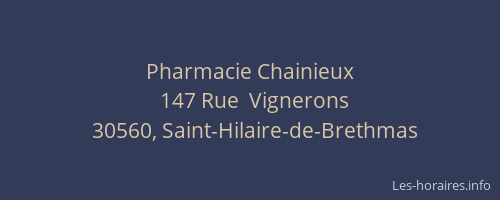 Pharmacie Chainieux
