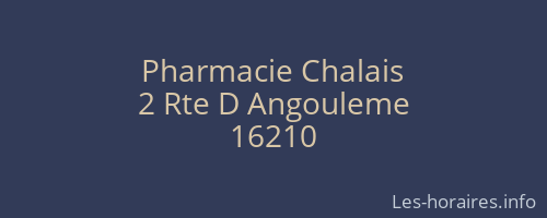 Pharmacie Chalais