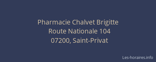 Pharmacie Chalvet Brigitte