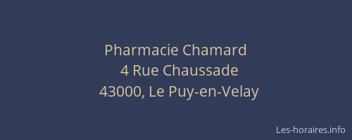 Pharmacie Chamard