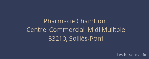 Pharmacie Chambon