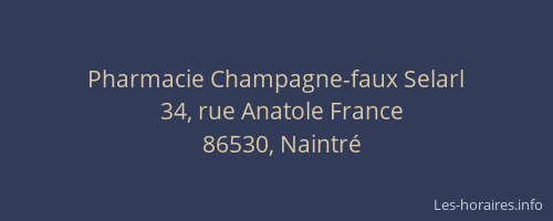 Pharmacie Champagne-faux Selarl