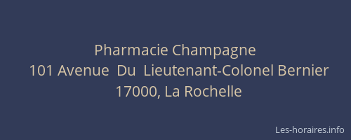 Pharmacie Champagne