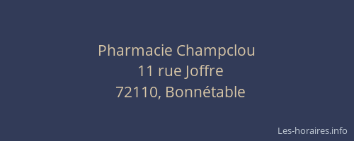 Pharmacie Champclou