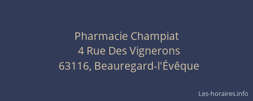 Pharmacie Champiat
