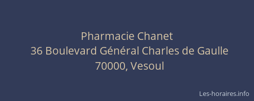 Pharmacie Chanet