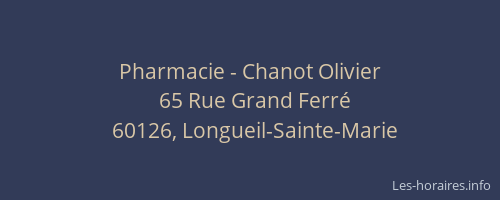 Pharmacie - Chanot Olivier