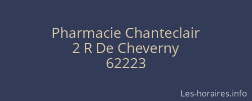 Pharmacie Chanteclair