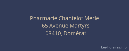 Pharmacie Chantelot Merle