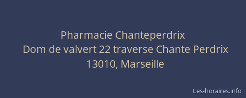 Pharmacie Chanteperdrix