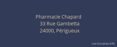 Pharmacie Chapard