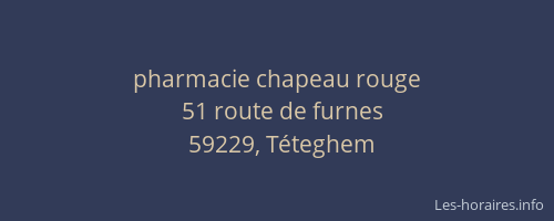 pharmacie chapeau rouge