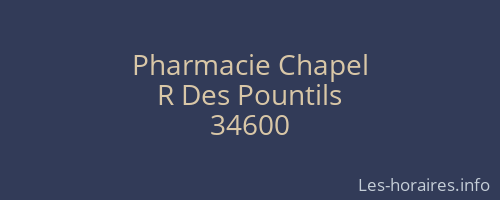 Pharmacie Chapel