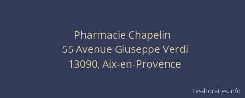 Pharmacie Chapelin