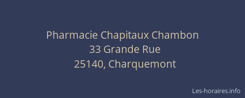 Pharmacie Chapitaux Chambon