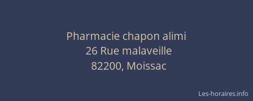 Pharmacie chapon alimi