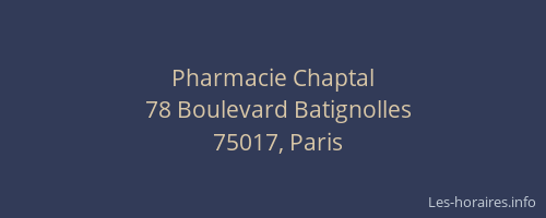 Pharmacie Chaptal