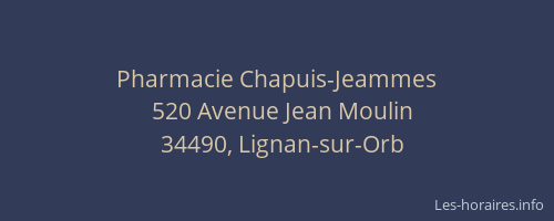 Pharmacie Chapuis-Jeammes