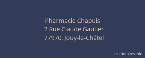 Pharmacie Chapuis