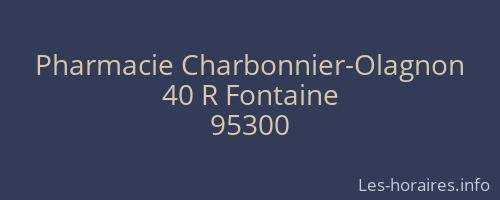 Pharmacie Charbonnier-Olagnon