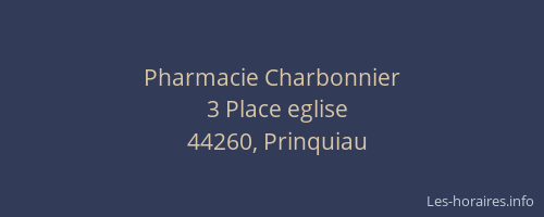 Pharmacie Charbonnier