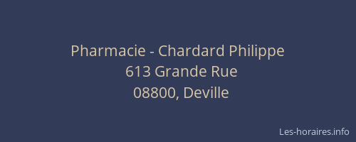 Pharmacie - Chardard Philippe
