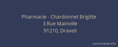 Pharmacie - Chardonnet Brigitte