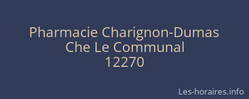 Pharmacie Charignon-Dumas