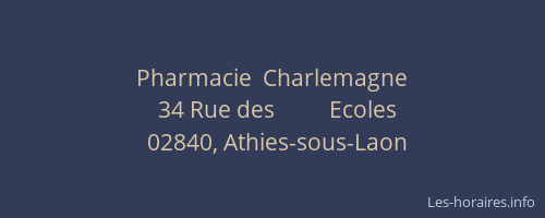 Pharmacie  Charlemagne