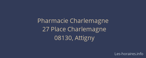 Pharmacie Charlemagne