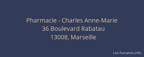Pharmacie - Charles Anne-Marie