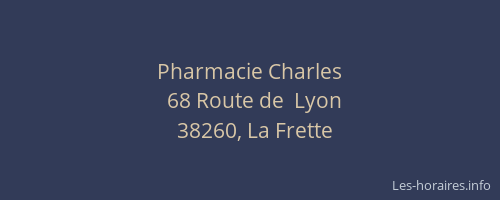 Pharmacie Charles