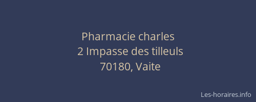 Pharmacie charles