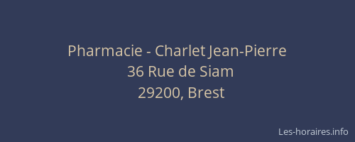 Pharmacie - Charlet Jean-Pierre