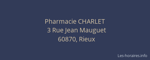 Pharmacie CHARLET